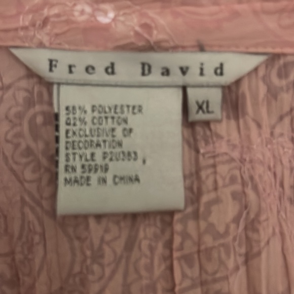 Fred David pink blouse - Picture 7 of 8
